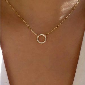 NEW Minimalist Rhinestone Pendant Necklace